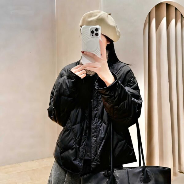 Winter New Quilted Short Puffer Jacket Lightweight Cotton Padded Coat For Women - Image 5