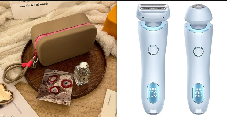 2 In 1 Hair Removal Epilator USB Rechargeable Trimmer Women Body Razor Face Leg Armpit Bikini Hand Pubic Shaver Hair Remover - Image 18