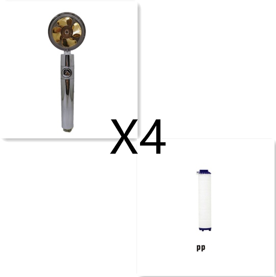 Shower Head Water Saving Flow 360 Degrees Rotating With Small Fan ABS Rain High Pressure Spray Nozzle Bathroom Accessories - Image 69