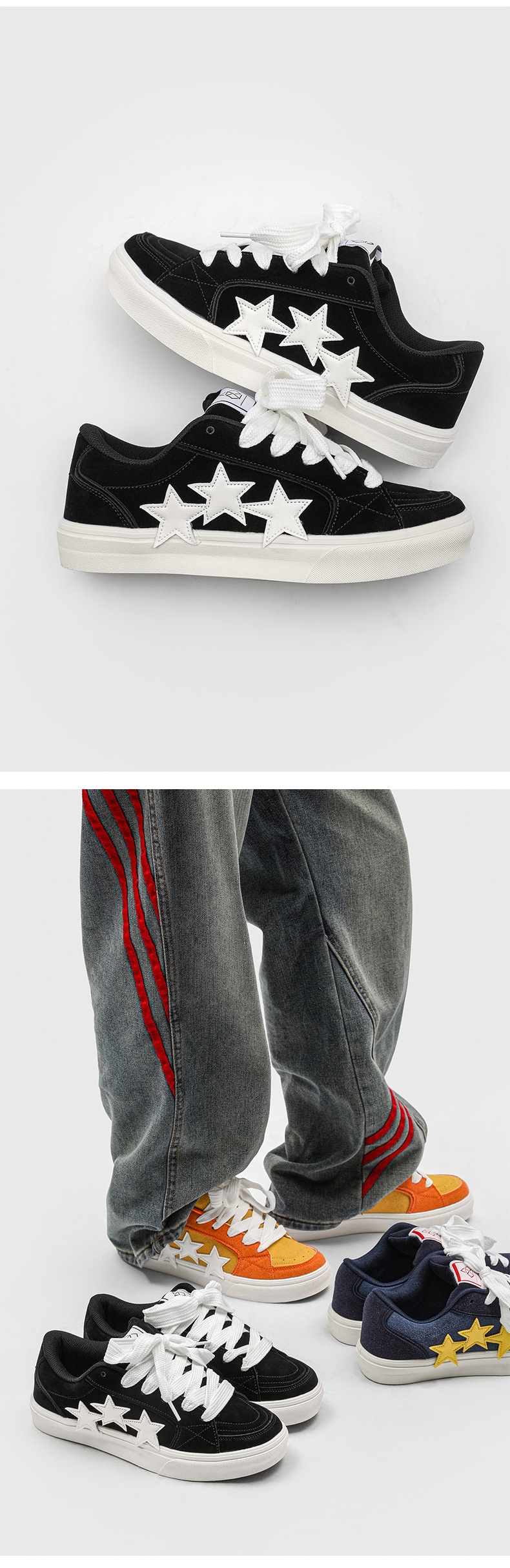 Versatile, Lightweight And Comfortable Star-patterned Sneakers For Sports - Image 12