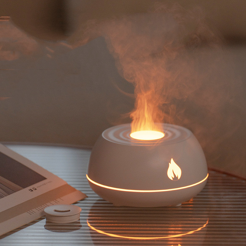 Flame Humidifier Aromatherapy Diffuser 7 Colors Light Home Air Humidifier 130ML USB Room Fragrance Essential Oil Diffuser - Image 12