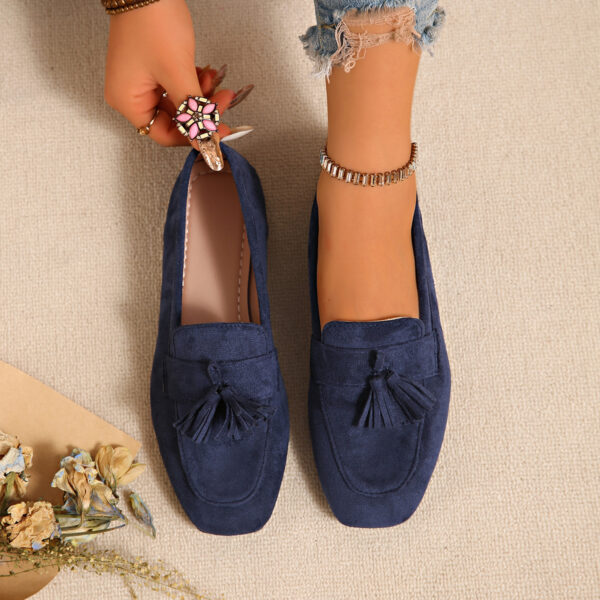 SpringAutumn Square Toe Slip On Casual Loafer Shoes - Image 16