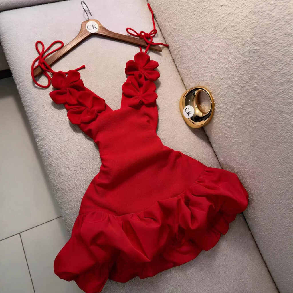 Sexy Bud Blossom Floral Strap Holiday Dress