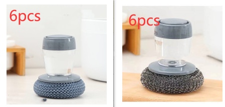Kitchen Soap Dispensing Palm Brush Cleaner Push-type Brush Kitchen Detergent Tools - Image 14