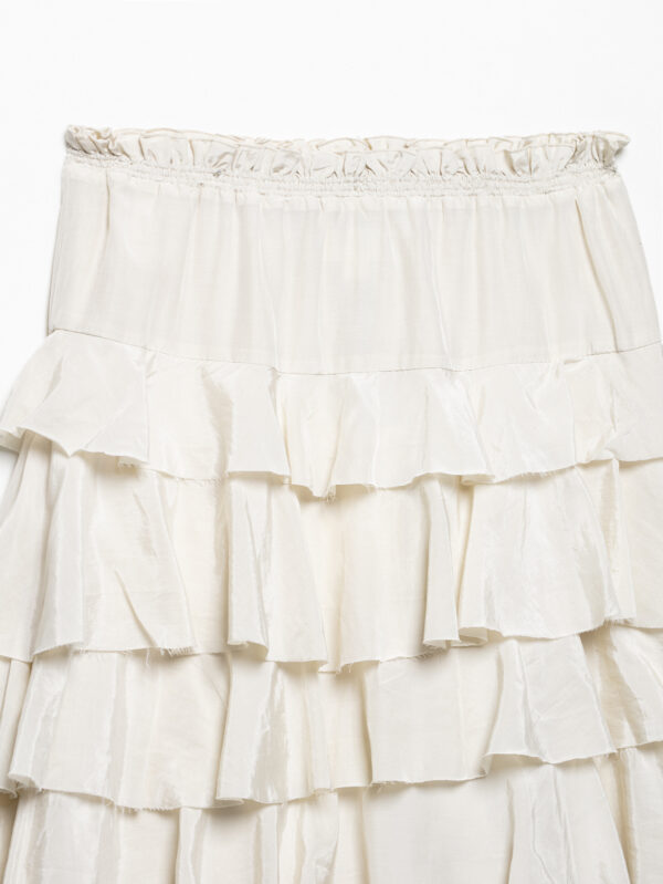 Women's Tiered-ribbon Decorated Cake-style Midi Skirt - Image 9