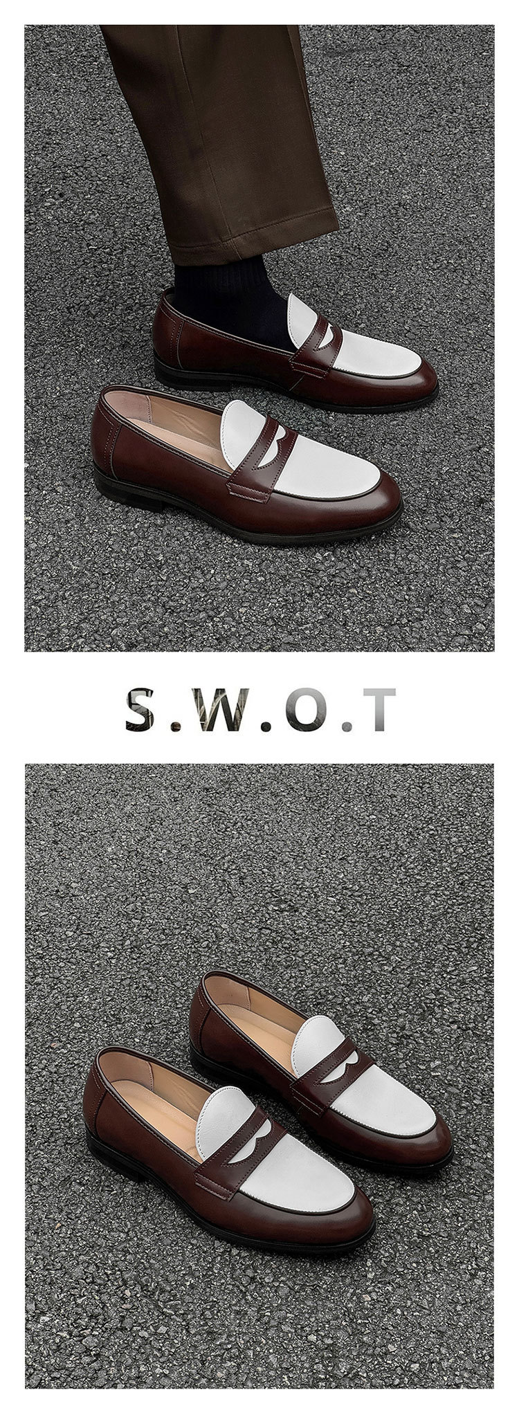 New Stylish All-match Mens Slip-on Casual Leather Shoes - Image 11