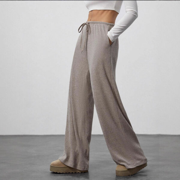 Women's Solid-color Casual Straight-leg Pants - Image 5