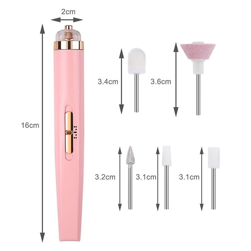 5in1 Manicure Machine Set Electric Nail Drill Polisher Cordless USB Rechargeable With LED Cutters Mill For Manicure Pedicure Accessor - Image 14