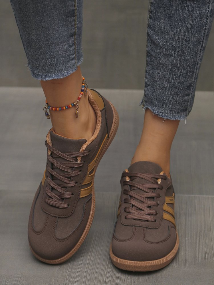 European And American-style Retro Color-Block Sneakers - Image 23