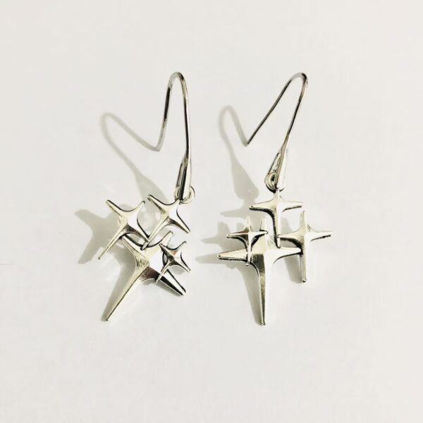 Unique Irregular Silver Copper Womens Instagram-Style High-End Earrings