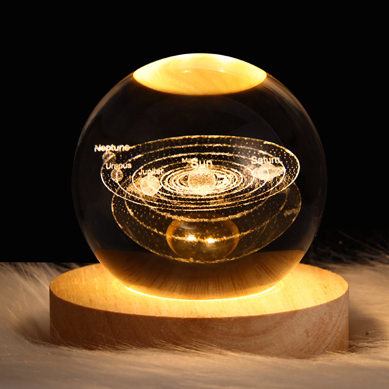 Luminous Starry Sky And Planets Moon Moon Crystal Ball Small Night Lamp Projection Ambience Light Creative Gift New Strange Gift - Image 36