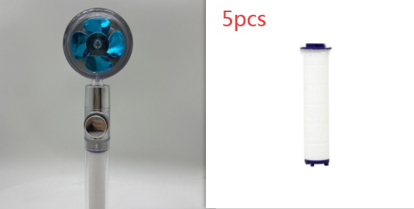 Shower Head Water Saving Flow 360 Degrees Rotating With Small Fan ABS Rain High Pressure Spray Nozzle Bathroom Accessories - Image 61