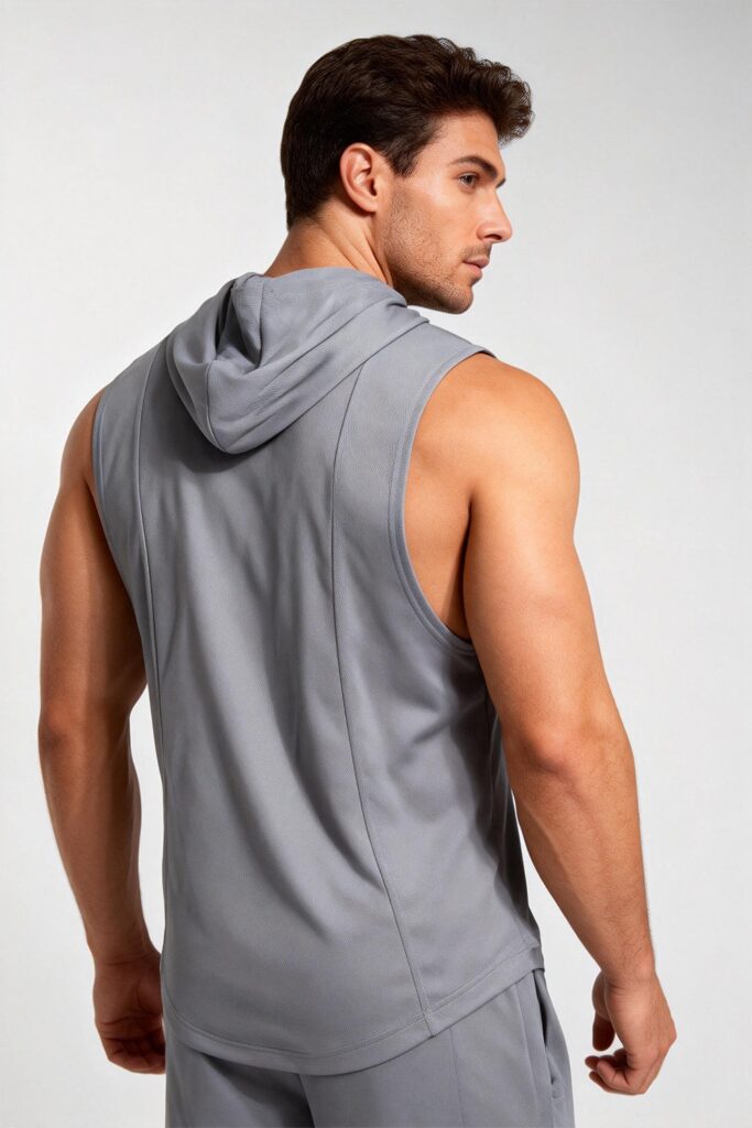 Men's High-Elastic Breathable Fitness Vest With Hood