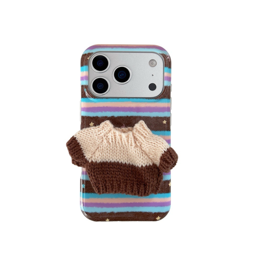 Striped 3D Sweater Phone Case For 14 Pro - Image 29
