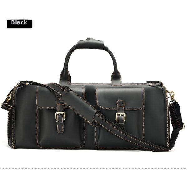 Leather Handheld Portable Travel Bag - Image 8