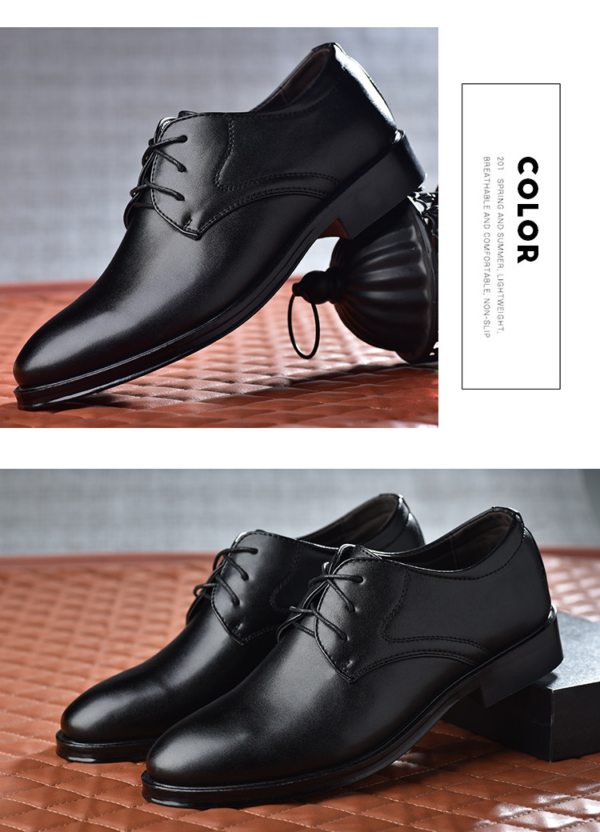 Black Shoes With Pointed Toe For Men - Image 8