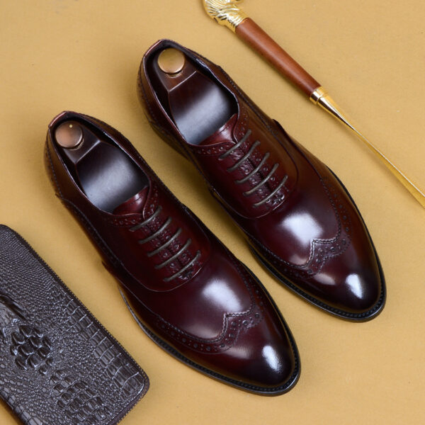 Men's Business Formal Pointed-Toe Oxford Shoes - Image 3