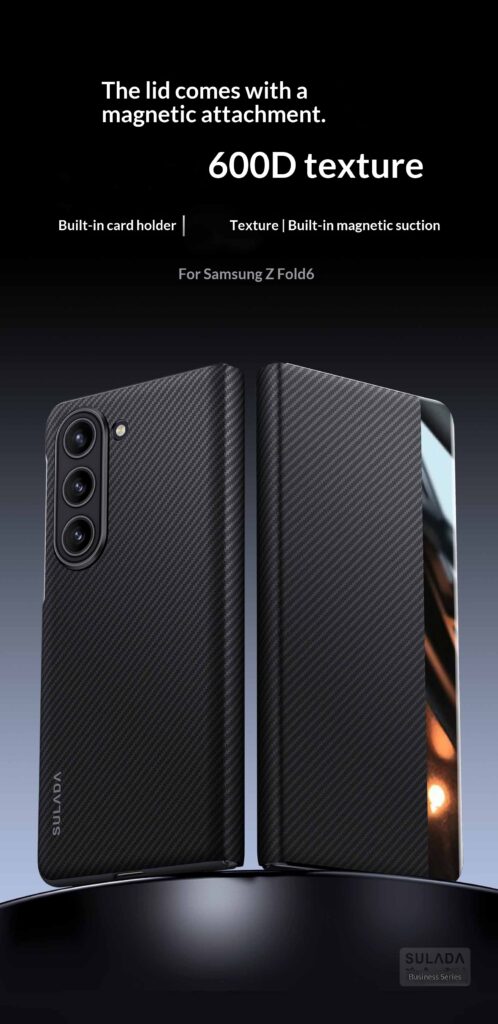 Carbon-fiber Leather Flip Case With Magnetic Card Slots For Phones