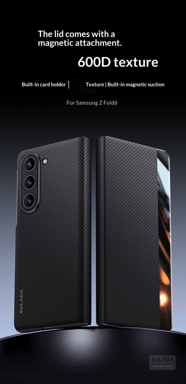 Carbon-fiber Leather Flip Case With Magnetic Card Slots For Phones - Image 10
