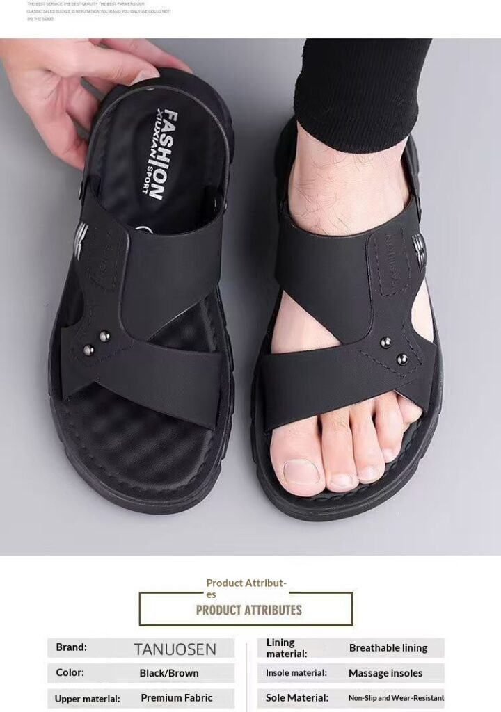 Waterproof Non-Slip Soft-Soled Mens Dual-Use Sandals