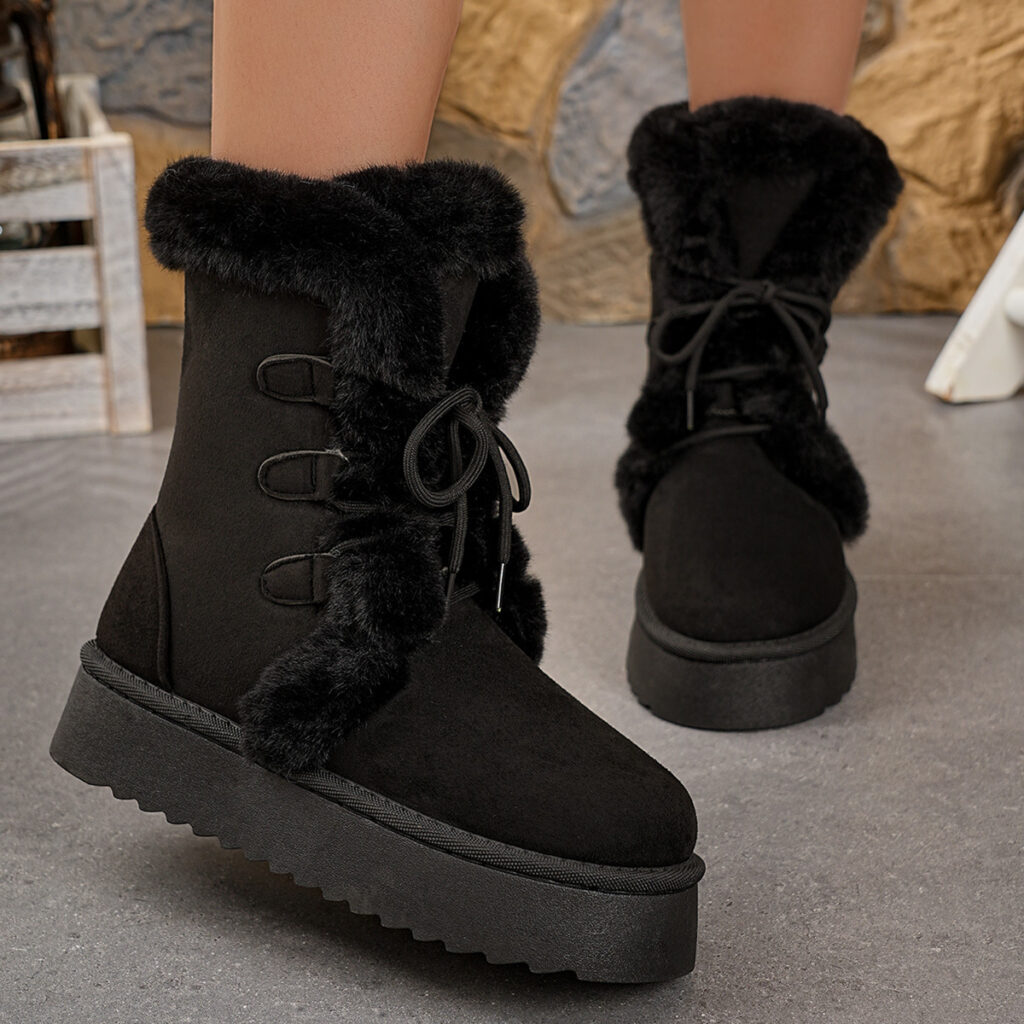 Women's Fashionable Low-Top Thick-Soled Casual Cotton Shoes