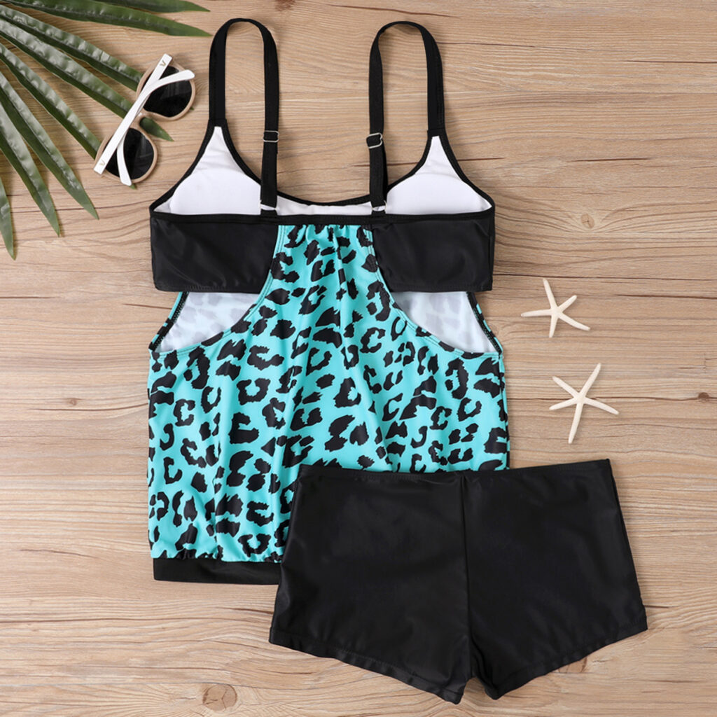 Printed Two-Piece Swimsuit Womens Beach Swimwear Set
