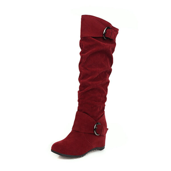 Wedge-heel British-style High-top Womens Knee-high Boots - Image 44