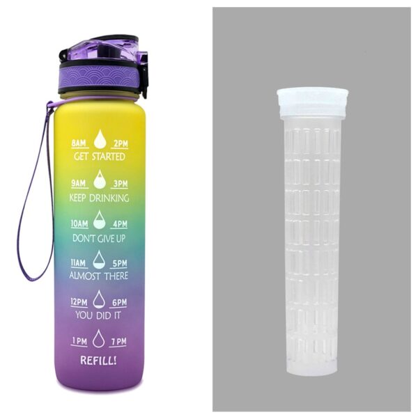 1L Tritan Water Bottle With Time Marker Bounce Cover Motivational Water Bottle Cycling Leakproof Cup For Sports Fitness Bottles - Image 47