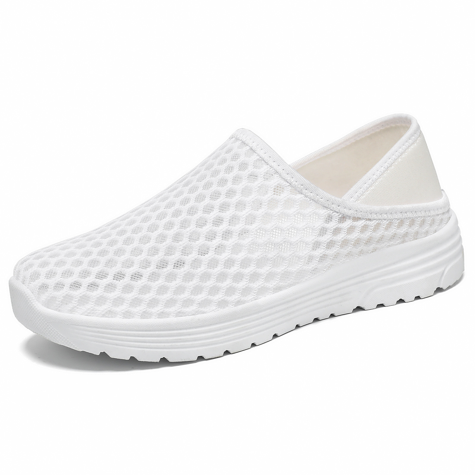 Large Size Lightweight Breathable Mesh Hole Half Slippers - Image 3