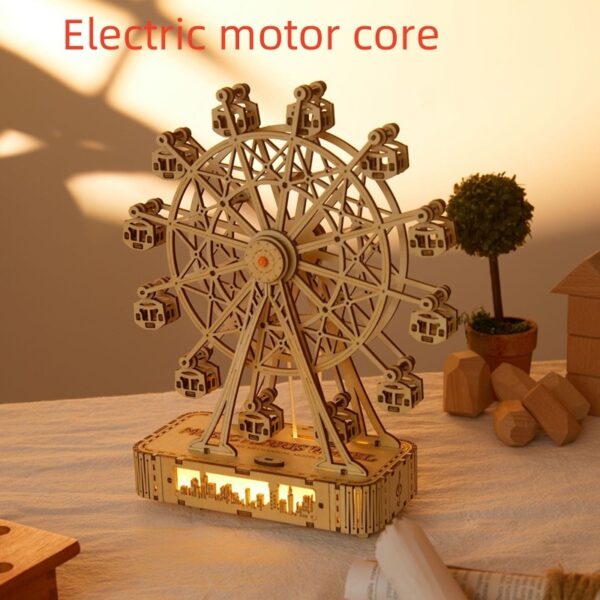 DIY Wooden 3D Puzzle - Irregular Shaped Ferris Wheel Model - Image 19