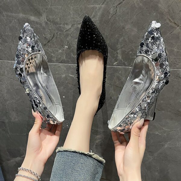 2026 New Arrival Women's Pointed-Toe Wedge Heels Stylish Minimalist Slip-On Pumps Versatile Elegant Design