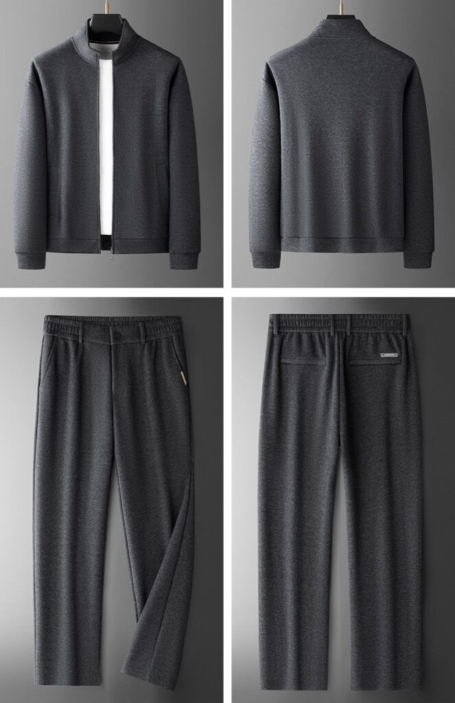 Men's Fashion Casual Stand-Collar Sweatshirt Sports Suit