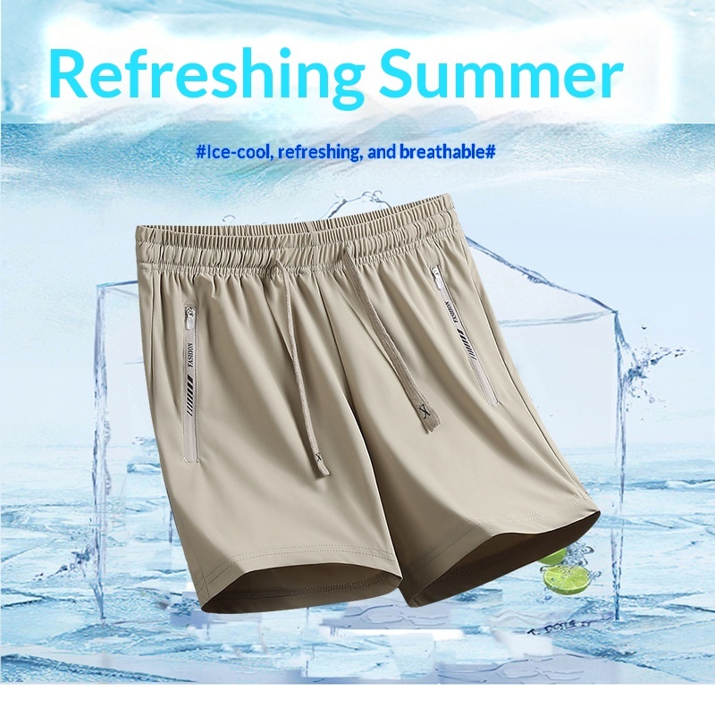 Quick-drying Loose-fitting Mens Sporty Casual Pants Thin Ice Silk Fabric - Image 65