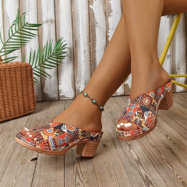 Plus-size High-heeled Slippers For Women - Image 19