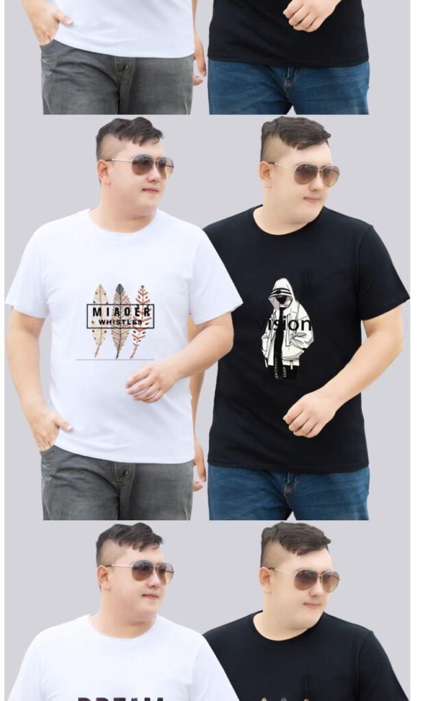 Men's Plus Fat  Size Loose Half Sleeve
