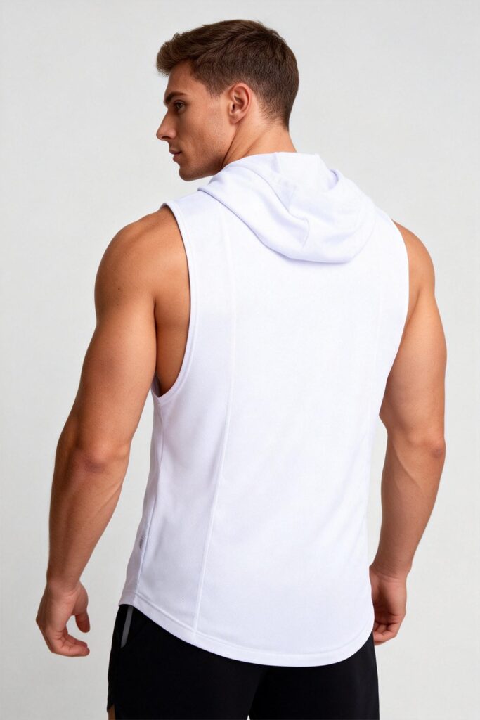 Men's High-Elastic Breathable Fitness Vest With Hood