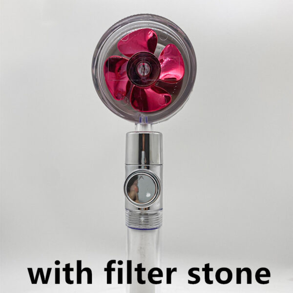 Shower Head Water Saving Flow 360 Degrees Rotating With Small Fan ABS Rain High Pressure Spray Nozzle Bathroom Accessories - Image 55