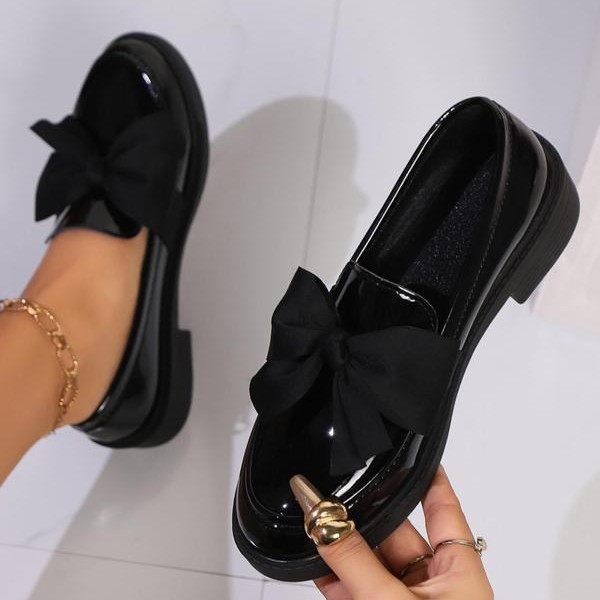 Plus-size Bow-knot Slip-on Loafers For Women - Image 6