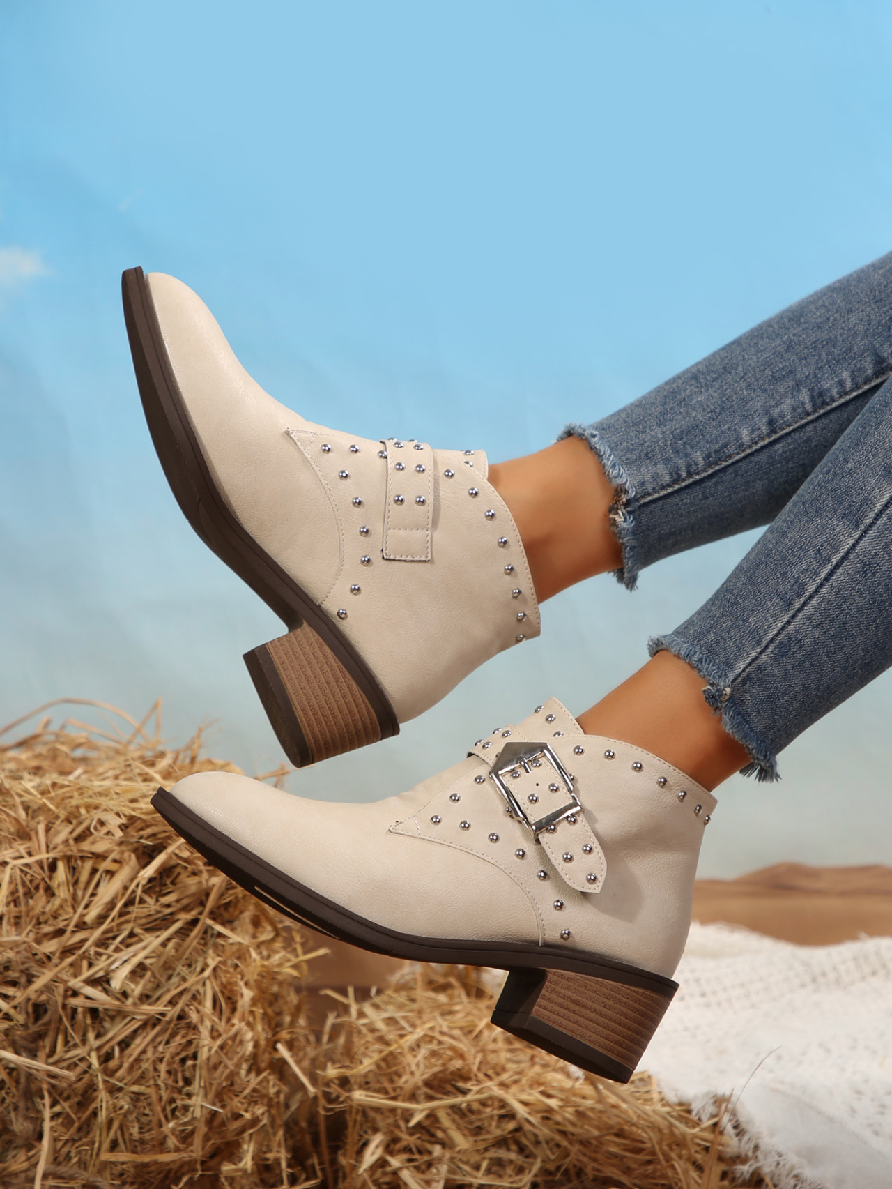 Mid-heel Boots Winter Pointed Toe Shafted - Image 15
