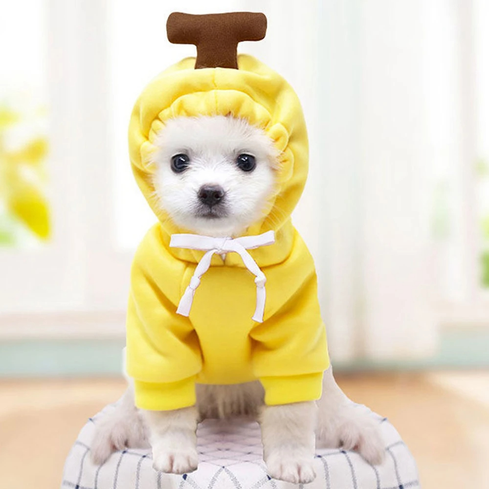 Cute Fruit Dog Clothes For Small Dogs Hoodies Winter Warm Fleece Pet Clothing Puppy Cat Costume Coat For French Chihuahua Outfit - Image 12