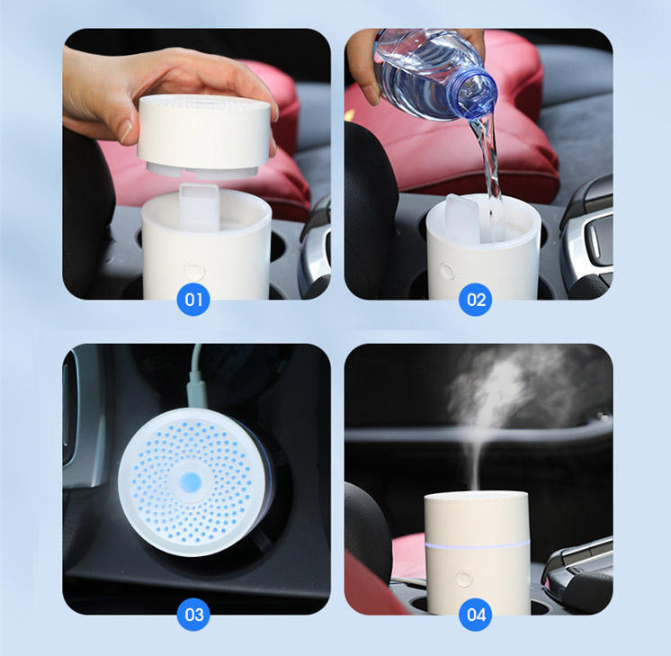 Dropshipping Car Diffuser Aroma Ultrasonic Water Mist Humidifier Lighting Oils Diffuser Car Aroma Diffuer Humidifier - Image 6