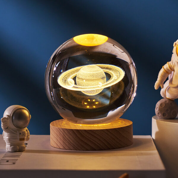Luminous Starry Sky And Planets Moon Moon Crystal Ball Small Night Lamp Projection Ambience Light Creative Gift New Strange Gift - Image 31