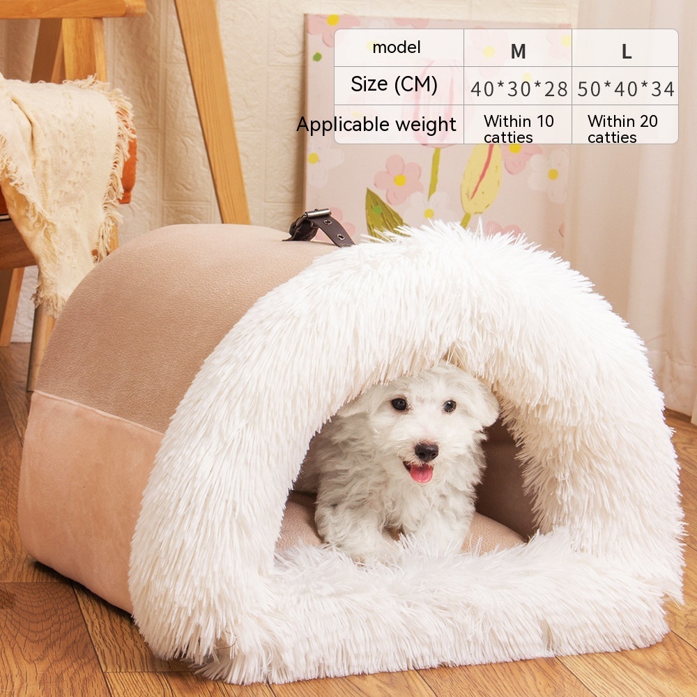 New Splice Portable Pet Nest Portable Autumn And Winter Warm Dog Nest Moisture-proof Long Fur Cat Nest Cross Border Pet Nest - Image 15