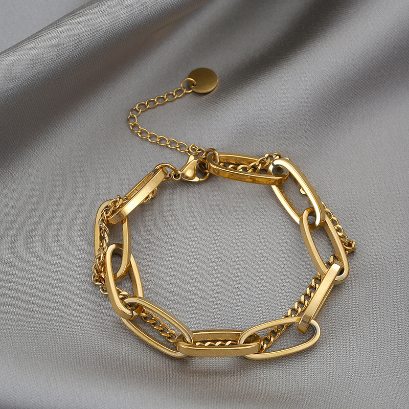 Thick Chain Double-layer Bracelet For Women - Image 4