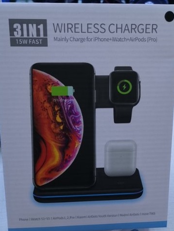 Compatible Mobile Phone Watch Earphone Wireless Charger 3 In 1 Wireless Charger Stand - Image 25