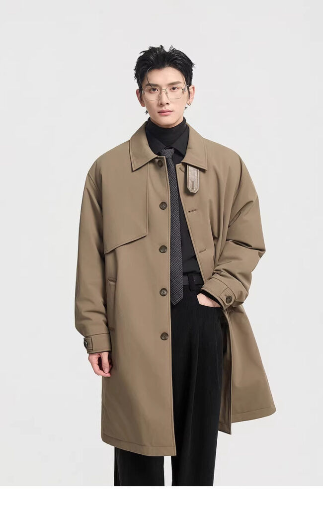 Men's Mid-Length Down Jacket For Winter