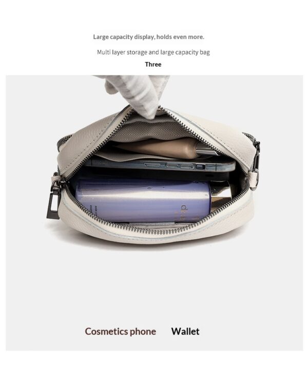 Genuine Leather Womens New Trendy Fashionable Versatile Single-shoulder Bag - Image 15