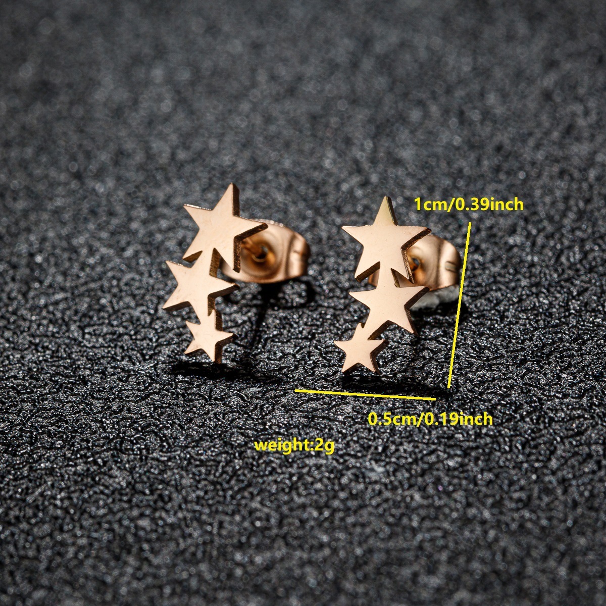 Fashionable Geometric Minimalist Star Earrings - Image 5