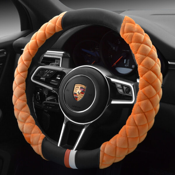 Universal Car Steering Wheel Cover Winter Decoration Cute 38cm Plush Footprint Auto Automobile Vehicle Steering Wheel Protector - Image 13