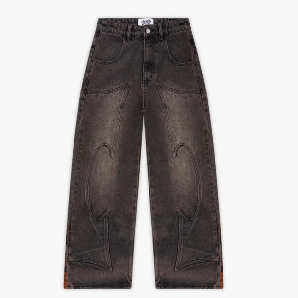 Retro American-style Heavy-stitch Embroidered Jeans For Men - Image 2